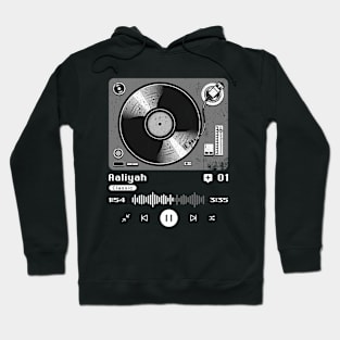 Aaliyah ~ Vintage Turntable Music Hoodie